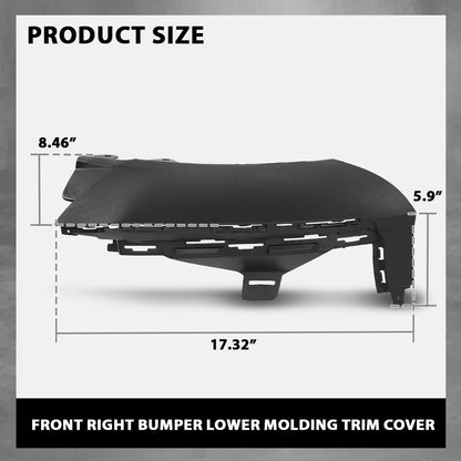 G-PLUS Front Right Bumper Lower Molding Trim Cover, Compatible with Benz X253 GLC 2016-2019, Passenger Side, A2538858000,2538858000
