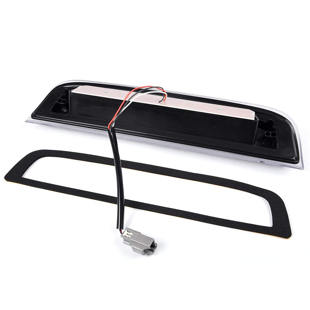 G-PLUS High Mount LED 3rd Brake Light Compatible with 2014 2015 2016 2017 2018 Chevy Silverado GMC Sierra Rear Tail Cargo Lamp Waterproof Black Housing Clear Lens