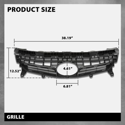 G-PLUS Front Grille Grill Compatible with Toyota Prius (submodel: Base, Five, Four, Three, Two) 2012-2015, Fit Prius (submodel: One, Persona Series) 2015, Fit Prius Plug-In Base 2012-2015 5311147040