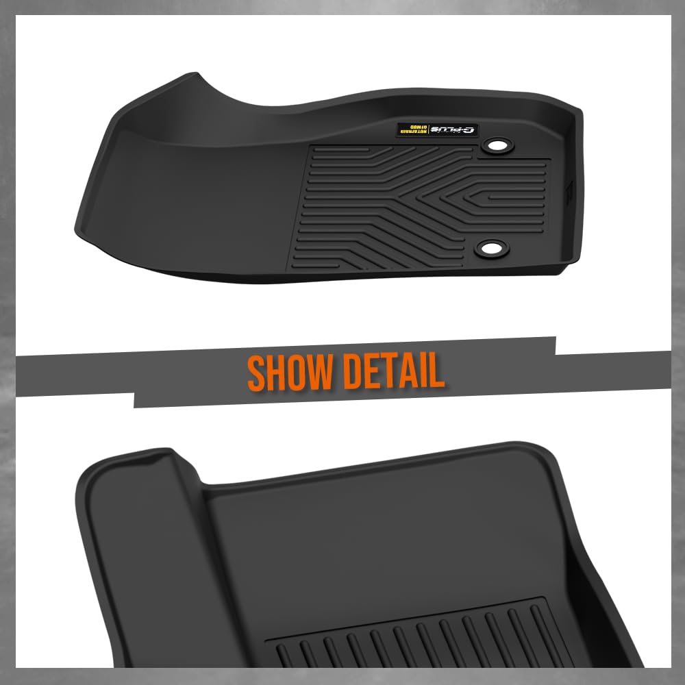 G-PLUS TPE Floor Mats Fit Cadillac XT4 2019-2025 1st & 2nd Row Truck Accessories Cargo Liners All Weather Protection 3PCS Black Alfombras para Carro