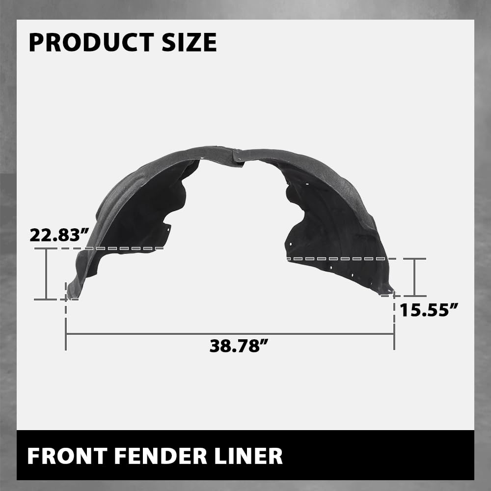 G-PLUS Pair Front Fender Liner Inner, Compatible with Audi A6 A6 Quattro 2012-2017/ S6 2013-2017, LH Driver & RH Right Side 2PCS, 4G0821134D, AU1249132, 4G0821133D, AU1248132