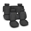G-PLUS Seat Covers Set Compatible with Chevy Silverado LT Crew Cab 2014-2018 Black