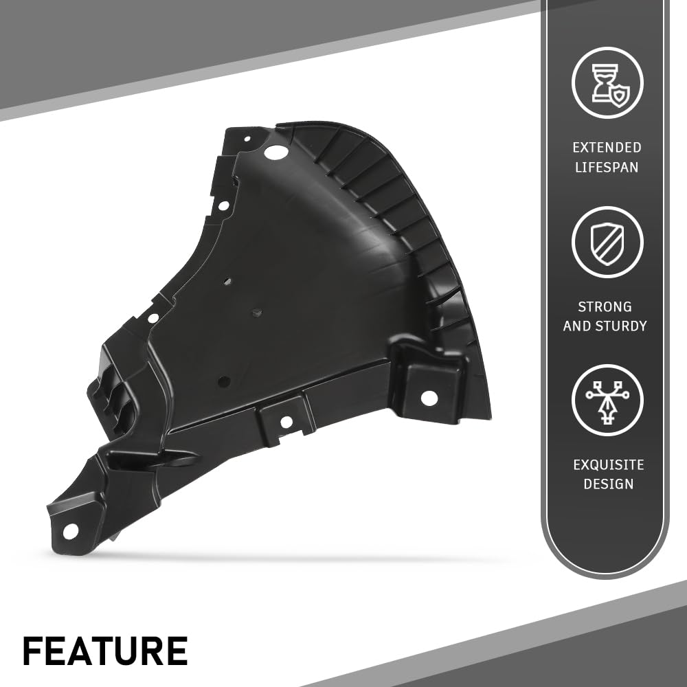 G-PLUS Front Engine Splash Shield Outer Under Cover Right Passenger Side Compatible with 2020-2021 Benz CLS450 Base,Fit 2019 Benz CLS450 Base (Without Luxury Package) 213520260064