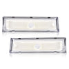 G-PLUS Front Side Marker Lights Assembly Compatible With Chevy Blazer/GMC Jimmy C/K R Pickup 1981-1991,Side Chrome Bezel Marker Lamps Pair Clear Lens