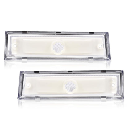 G-PLUS Front Side Marker Lights Assembly Compatible With Chevy Blazer/GMC Jimmy C/K R Pickup 1981-1991,Side Chrome Bezel Marker Lamps Pair Clear Lens
