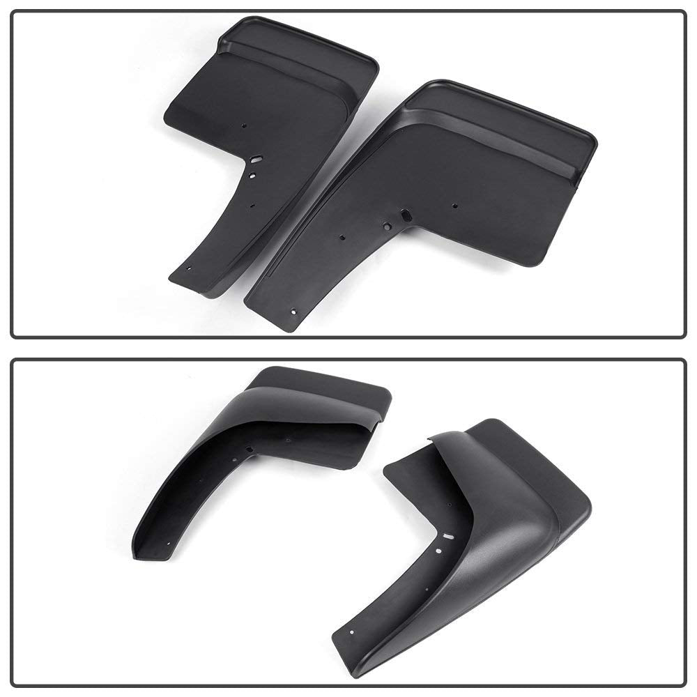 G-PLUS 4PCS Set Front Rear Molded Wheel Mudguard Compatible with 1999-2007 Silverado/Sierra 1500.2007-2014 Sierra 2500/3500 Mud Flaps Mud Guards Splash Kit