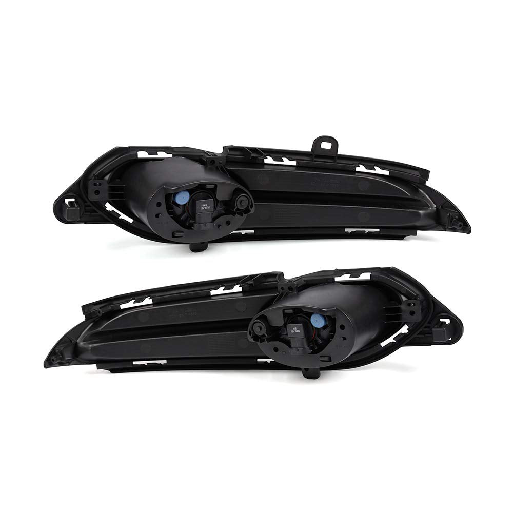 G-PLUS Clear Lens Bumper Fog Lights Lamps Compatible with Honda HR-V Vezel 2016-2018 With Switch+Harness+Bezel+H8 Bulbs 1 Pair
