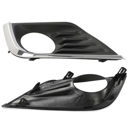 G-PLUS Pair Front Bumper Fog Light Lamp Bezel Covers w/Chrome Trim Compatible with 2016 2017 2018 Nissan Altima 62256-9HS0B+62257-9HS0B NI1038141+NI1039141
