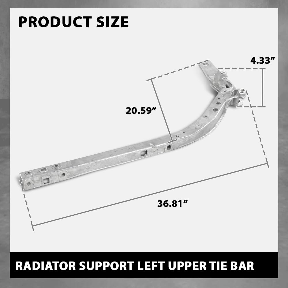 G-PLUS Left Upper Radiator Support Tie Bar, Compatible with Ford Explorer 2020-2022, L1MZ16138A