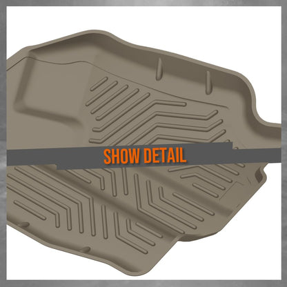 G-PLUS TPE Floor Mats Fit Dodge Ram 1500 1994-2001 1st Row Truck Accessories Cargo Liners All Weather Protection 2PCS Beige Alfombras para Carro