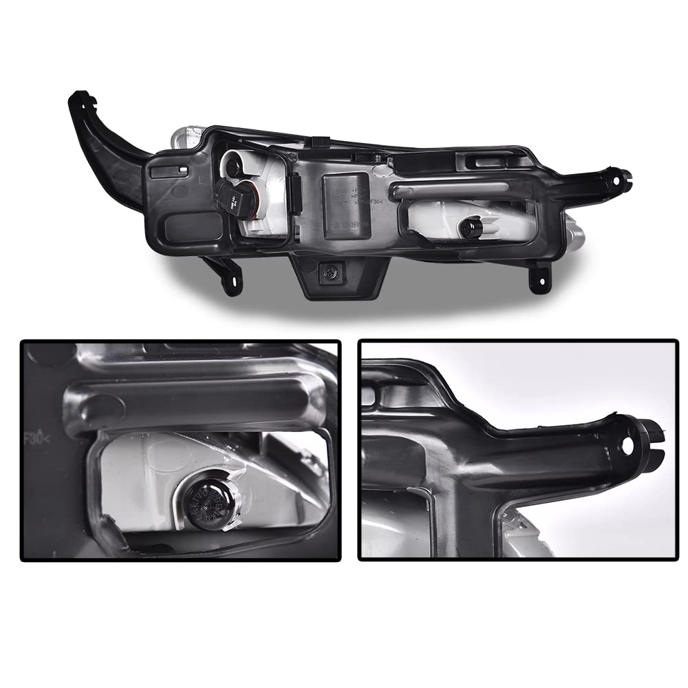 G-PLUS Front Bumper Fog Lights, Front Right Left Bumper Fog Lamp & Bezels 2pcs Compatible with 2011 2012 2013 Kia Optima 922012T010 922022T010 865512T000 865522T000