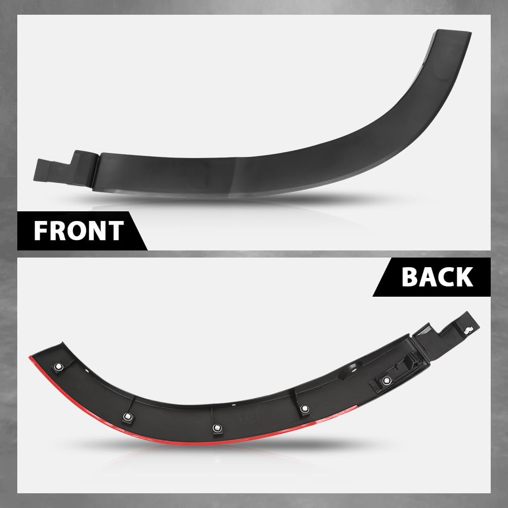 G-PLUS Right Rear Door Flares Trim Lower Fender Molding Passenger RH Compatible with Toyota Highlander 2014-2019 75077-0E010