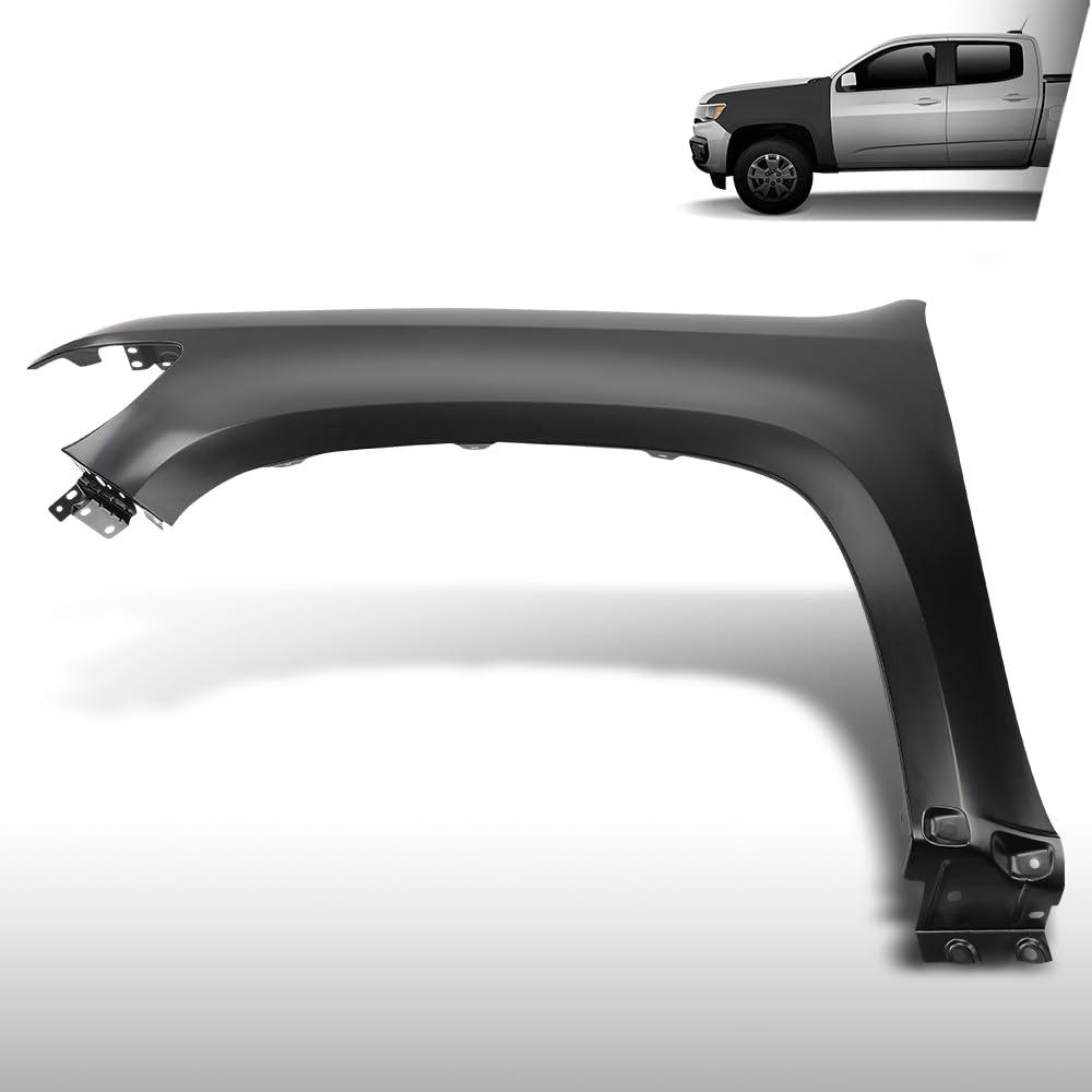 G-PLUS Front Fender Driver Side Compatible with Chevy Colorado Base 2015 2016 2017 2018 2019 2020, Fit Chevy Colorado (submodel: LT, WT, Z71) 2015-2022 23354494, GM1240404 Primed Black