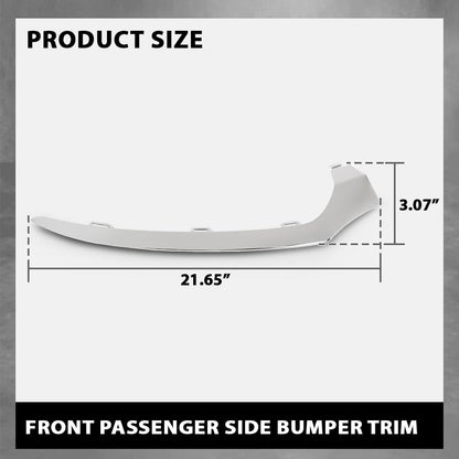 G-PLUS Front Outer Bumper Molding Driver Side Compatible with Benz C300 (submodel: 4Matic, Base) 2015-2018 For Models With AMG Styling Package, Without Night Package 2058851374