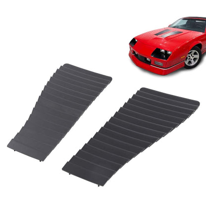 G-PLUS Hood Louver Inserts Compatible with Chevy Camaro Z28 & IROC 1985 1986 1987 1988 1989 1990 Hood Louver Ornament Set Satin Black Finish Left and Right 748557