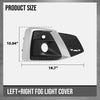 G-PLUS Front Bumper Fog Light Cover Left+Right Side Compatible with Audi A5 S5 2020 2021 2022 2023 8W6807681T3Q7 Chrome Black