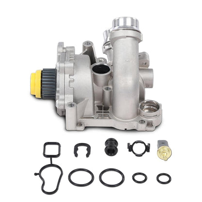 G-PLUS Water Pump Assembly Compatible with VW Bettle EOS CC Passat Jetta/Audi A3 A4 A6 TT 2.0T TSI 06H121026T, 06H121026, 06H121026AB, 06H121026AF, 06H121026BA, 06H121026BP, 06H121026CF