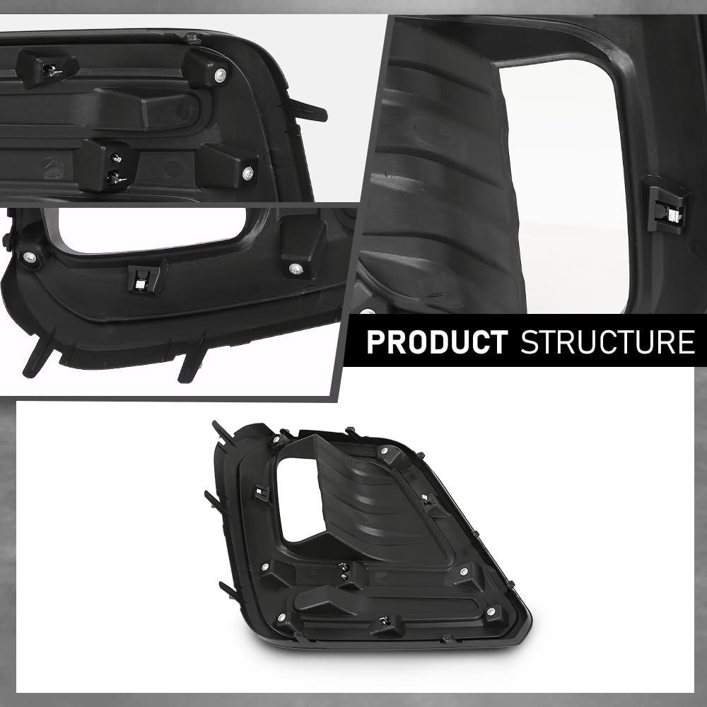 G-PLUS Front Fog Light Cover Bezel Trims, Compatible with Subaru Forester (submodel: Premier, Touring) 2019-2021, LH Driver & RH Passenger Side 2PCS, 57731SJ120, 57731SJ130