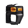 G-PLUS Headlight Trim Bezel with Parking Turn Signal Light, Compatible With 08-14 Ford E150/08-14 Ford E250/08-19 Ford E350 (Driver Side (Left))