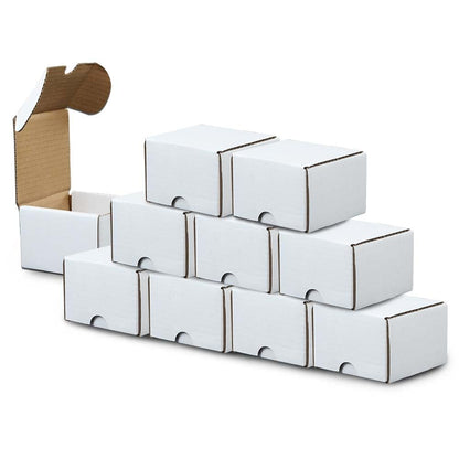 G-PLUS 10pcs Trading Card Storage Box 200 Count White Corrugated Cardboard Box Versatile Card Storage Box (Card not included)