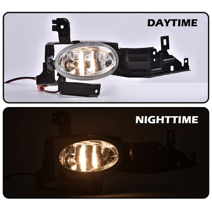 G-PLUS Bumper Fog Lights, Compatible with Honda Accord Sedan 2011 2012 Clear Lens Fog Lamps w/Switch Driver & Passenger Side