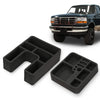 G-PLUS Floor Console Black Organizer Inserts 2 Pc Set Compatible with 1978-1996 Ford F150 F250 F350 Bronco