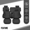 G-PLUS Seat Covers Set Compatible with Chevy Silverado LT Crew Cab 2014-2018 Black