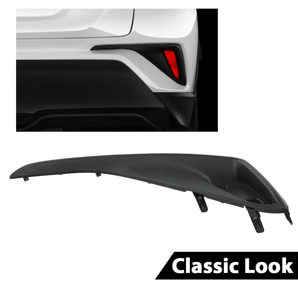 G-PLUS Bumper Insert Cover Plate Bumper Filler Rear Right Passenger Side RH Compatible with Toyota CHR Nightshade 2021-2022/ Fits Toyota CHR XLE 2018-2022 52163F4020 TO1139101