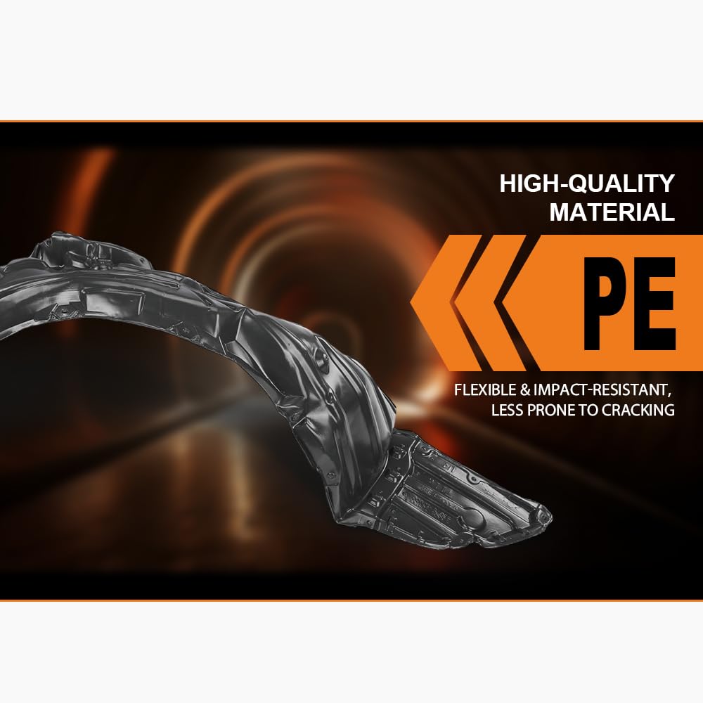 G-PLUS Front Driver & Passenger Side Pair Fender Liner Compatible with Toyota Corolla 2020-2022 53806-12140, 53805-12140, 53806-12100, 53805-12100, TO1248231 Black