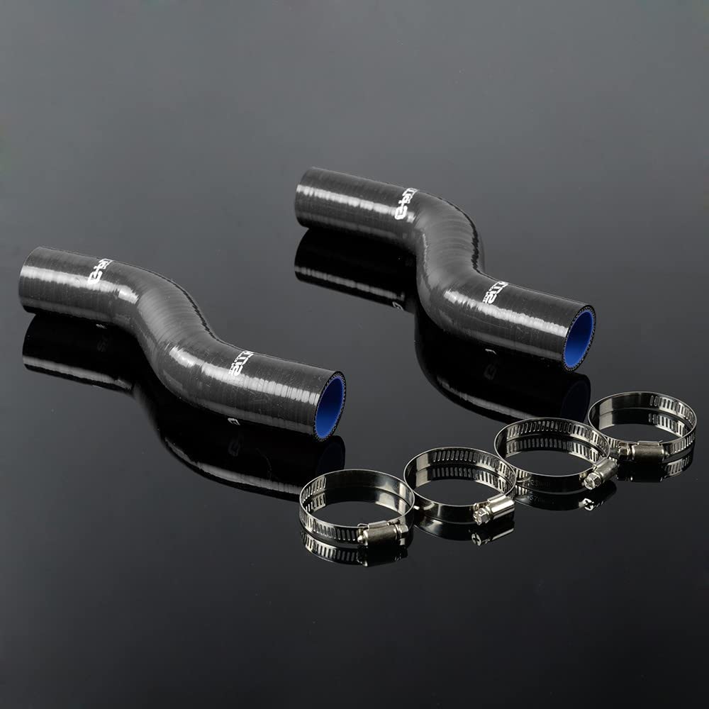 G-PLUS Silicone Radiator Turbo Hose Kit Replacement Compatible with 1970-1975 Nissan Datsun 240z/260z /2pcs Black