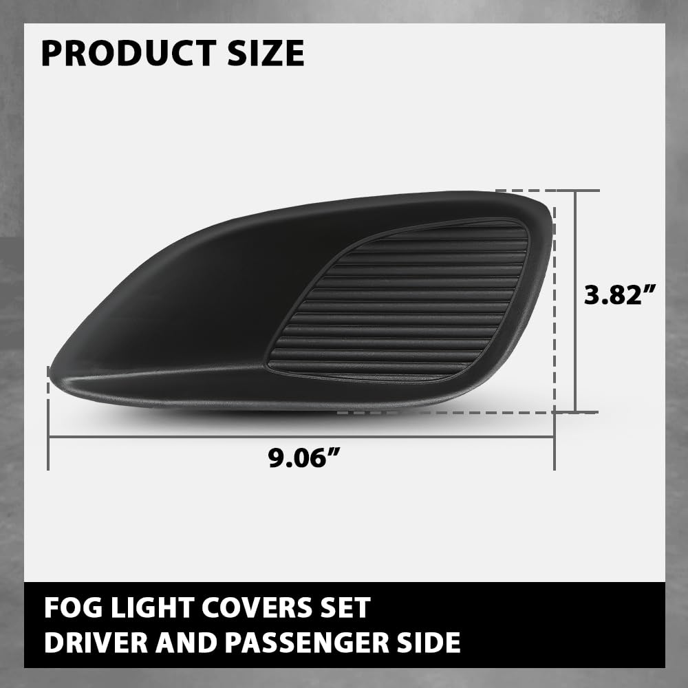 G-PLUS Fog Light Covers Set Driver and Passenger Side Compatible with Toyota Yaris Base 2012,Fit Toyota Yaris Base Sedan 2007-2011,Fit Toyota Yaris S 2007,Fit Toyota Yaris S Sedan 2008-2009