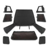 G-PLUS Soft Top Sailcloth Black W/Plastic Windows Compatible with Jeep Wrangler 1987-1995 with Factory Squared Style Upper Doors 9870215, 9870217 Black