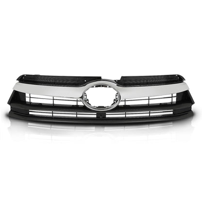 G-PLUS Grille Assembly Compatible with Toyota Highlander (submodel: Hybrid LE, Hybrid Limited, Hybrid XLE, LE, LE Plus, Limited, XLE) 2014-2016 Chrome Grill Insert Black 531010E170, TO1200371
