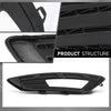 G-PLUS Fog Light Trim Cover, Compatible with Ford Focus 2015-2018, Passenger Side, F1EZ15266A, FO1039151 Black Right