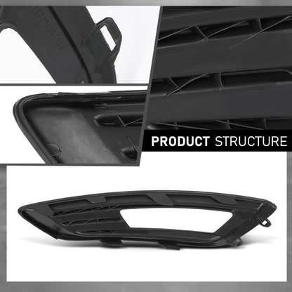 G-PLUS Fog Light Trim Cover, Compatible with Ford Focus 2015-2018, Passenger Side, F1EZ15266A, FO1039151 Black Right