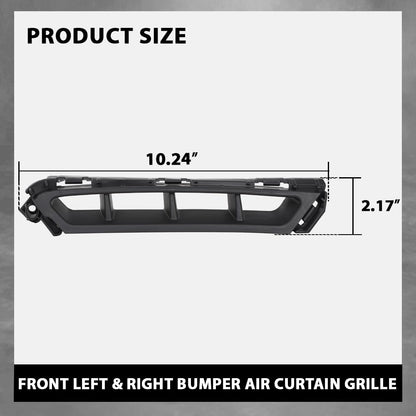 G-PLUS Front Bumper Air Curtain Grille Grill Compatible with Hyundai Elantra 2019-2020 86562F2AA0, 86561F2AA0 ‎Black Left & Right Pair