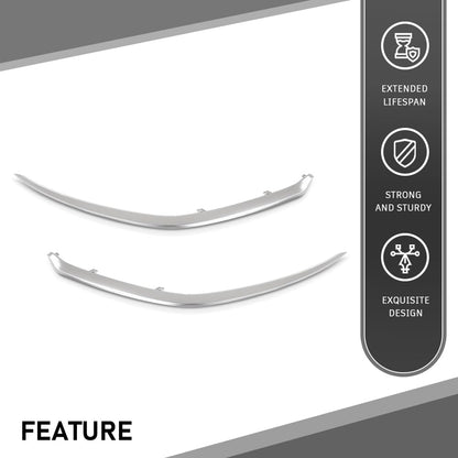 G-PLUS Pair Front Bumper Grille Molding Trim, Compatible with Kia Forte LX LXS GT L EX 2022-2024, 863A7-M7510, LH Driver & RH Passenger 2PCS, 863A8-M7510, 863A7M7510, 863A8M7510