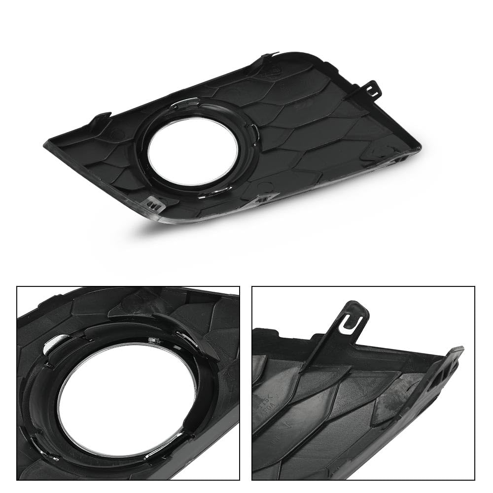 G-PLUS Front Bumper Fog Light Lamp Frame Covers w/Hole Compatible with Nissan Sentra 2016-2019 622564AF0B 622574AF0B NI1039142 NI1038142 LH&RH