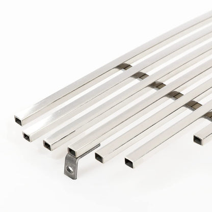 G-PLUS Bumper Stainless Chrome Billet Grille Insert Compatible with Nissan Frontier 2009-2021 Only With Painted/Plastic Bumper