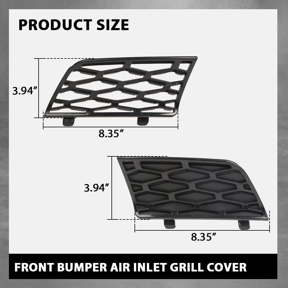 G-PLUS Pair Front Bumper Air Inlet Grill Cover, Compatible with Range Rover L322 4.4L V8 (non-Supercharged) 2006-2009, Not Fit Range Rover Sport models DXB500340PUY, DXB500350PUY