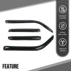 G-PLUS Window Vent Visor for Toyota 4Runner 2010-2024 Smoky Rain Guards Product Specifications