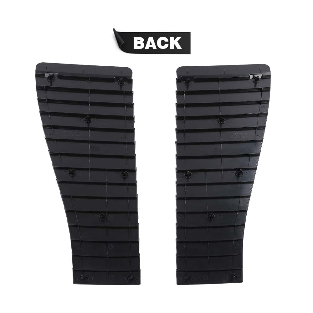 G-PLUS Hood Louver Inserts Compatible with Chevy Camaro Z28 & IROC 1985 1986 1987 1988 1989 1990 Hood Louver Ornament Set Satin Black Finish Left and Right 748557