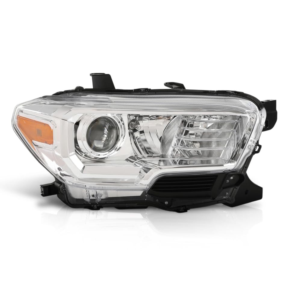 G-PLUS Headlight Assembly Right Side w/o LED Daytime Running Light Compatible with Toyota Tacoma 2016-2018 Fit Models Without Factory LED Daytime Running Light Only White
