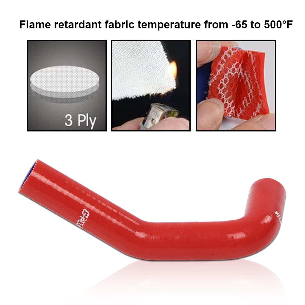 G-PLUS Silicone Radiator Hose Kit Compatible with Honda/Acura Integra DC4 DB7 RS LS GS SE with B18B1 Engine 1994-2001 Red