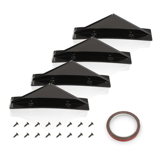 G-PLUS Rear Bumper Lip Splitter Diffuser 4pcs Compatible with Chevy Camaro All Models Shark Fin Spoiler Trim Covers Decoration Set Lip Wing Splitter Decoration Protector Set Glossy