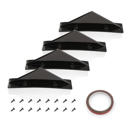 G-PLUS Rear Bumper Lip Splitter Diffuser Fit Chevy Camaro All Models Shark Fin Spoiler Trim Covers Decoration Set Lip Wing Splitter Decoration Protector Set 4 PCS Black