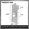 G-PLUS Cab Corner 6x9 Speaker Bracket Compatible with 1955-1959 Chevy GMC Big Window Cab Corner 6x9 Speaker Bracket