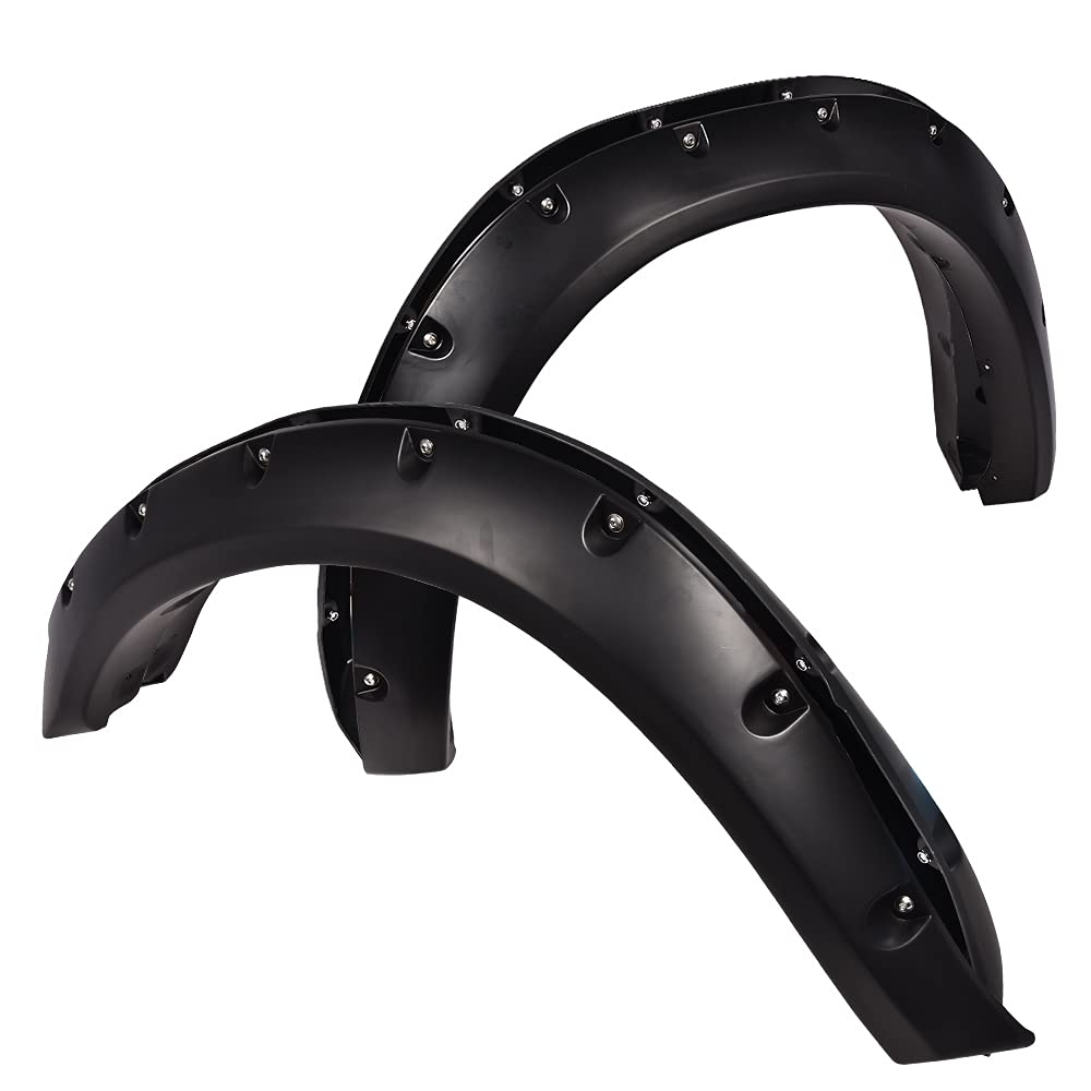 G-PLUS Fender Flares, Compatible With Dodge Ram 2500 Ram 3500 2010-2017(Do Not Fit Dually and Chassis Cab Models), Smooth Black Pocket Style Wheel Protector 4pcs