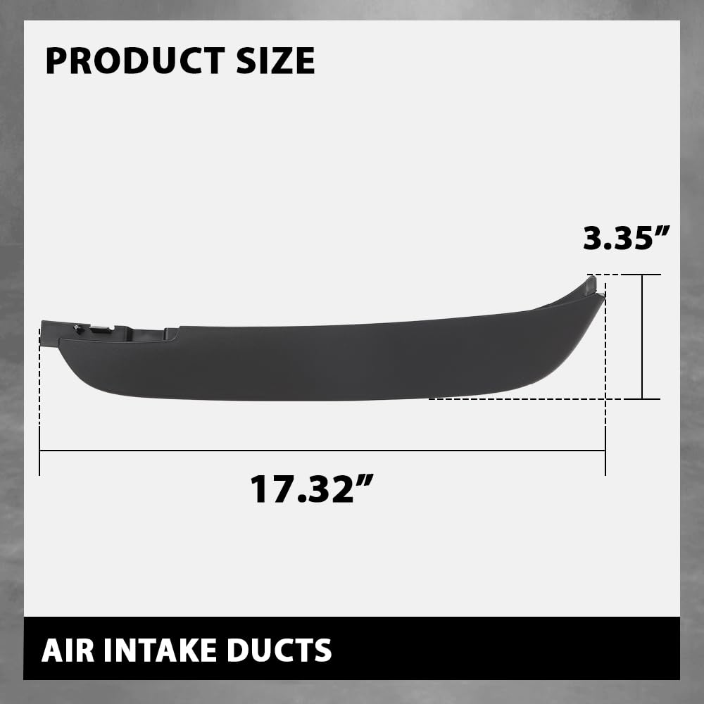 G-PLUS Pair Front Lower Bumper Air Deflector, Compatible with Land Range Rover Evoque (submodel: Prestige, Pure) 2012-2015 Spoiler Valance Air Dam Deflector LR026536, LR026537