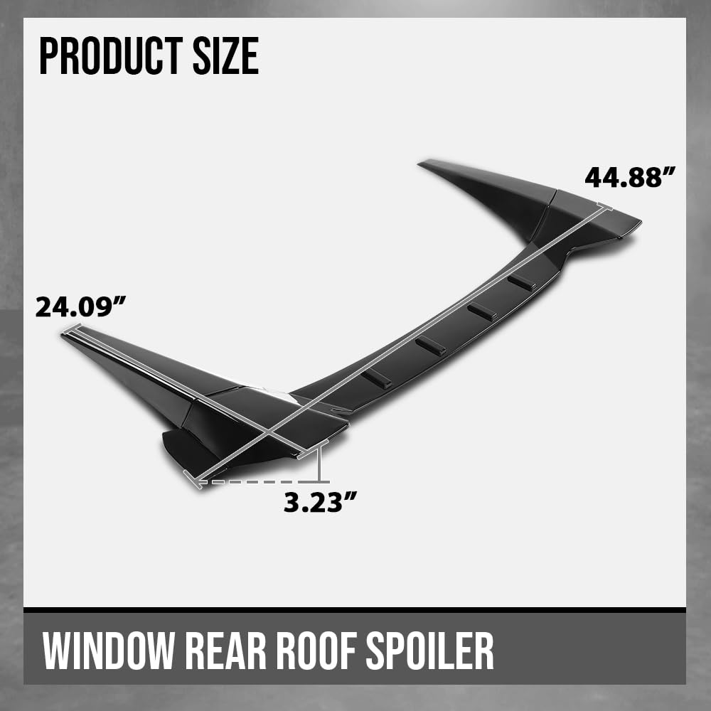 G-PLUS Rear Window Roof Spoiler Compatible with Honda Civic Gen 4 Door Sedan 2016 2017 2018 2019 2020 2021 Rear Roof Spoiler Glossy Black